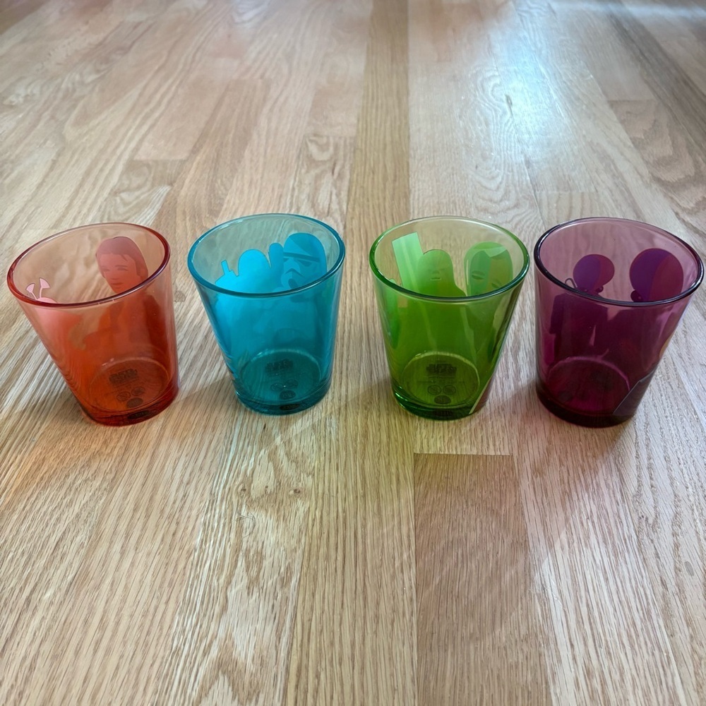 2023 Disney Parks Star Wars Set Of 4 Glasses Glass Cantina Jeff Granito - Picture 4 of 5
